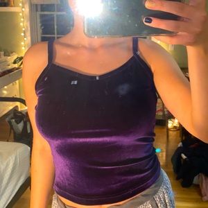 90’s purple velvet tank
